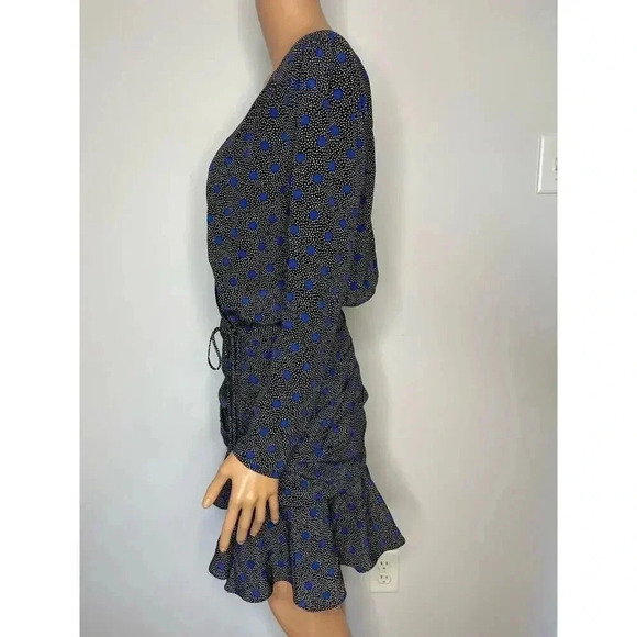 Veronica Beard  Lou Lou Ruched Dress size 6 100% Silk long sleeve mini - Picture 6 of 13